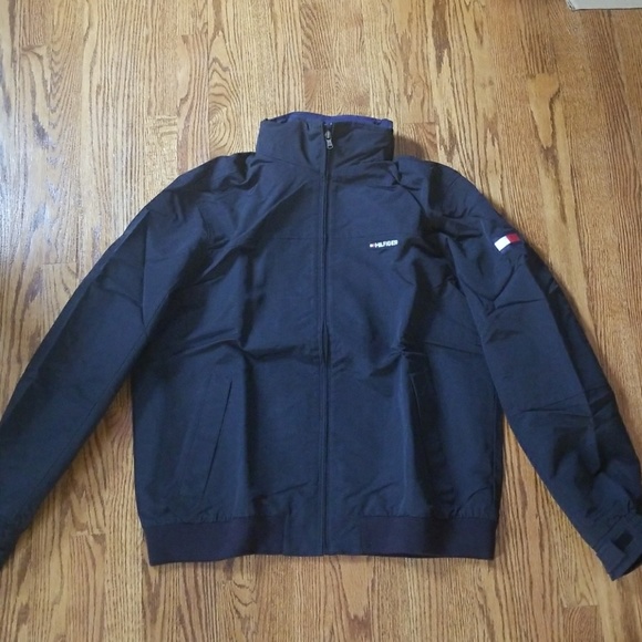 black tommy windbreaker